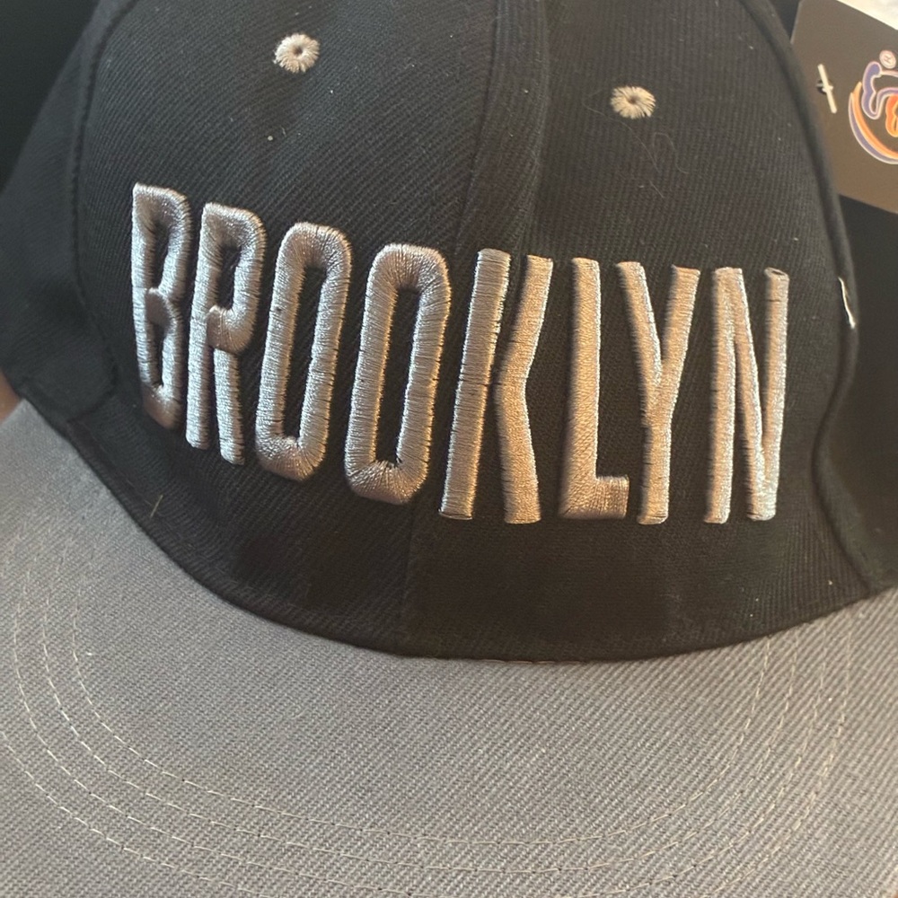 Brooklyn Black and Gray Cap